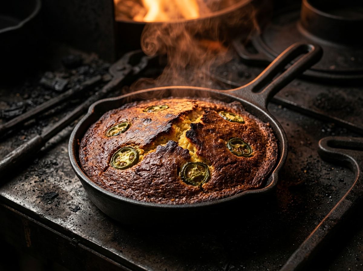 Cast Iron Jalapeno Cornbread With a Crackly Crust