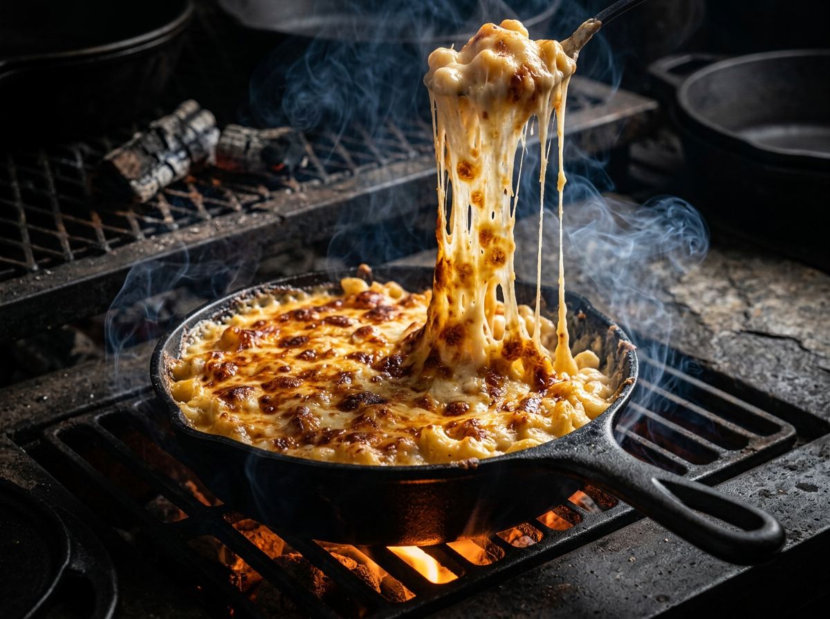 Smoked Mac and Cheese With a Cast Iron Crust